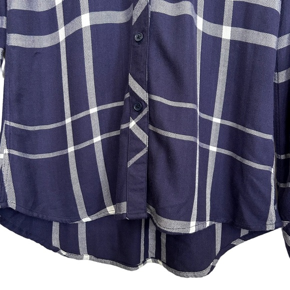 Rails Lurex Hunter Plaid Button Front Plaid Shirt Size XS - Picture 9 of 13